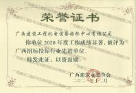 2020年度“广西招投标行业先进单位”